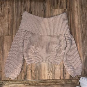 off the shoulder sweater